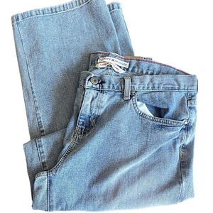 Tommy Hilfiger 00’s Low Rise Flare Hiphugger Denim Jeans - Leather Flag Patch